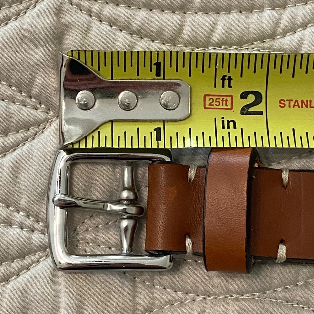 Coach Belt Handcrafted in Italy of Vegetable Tanned Leather and solid brass - Picture 8 of 10